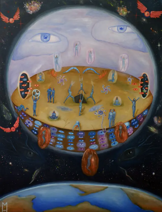 Harmony in Infinity — 130 × 100 cm · Oil on canvas · 2025, painting by Valentyn Metyk