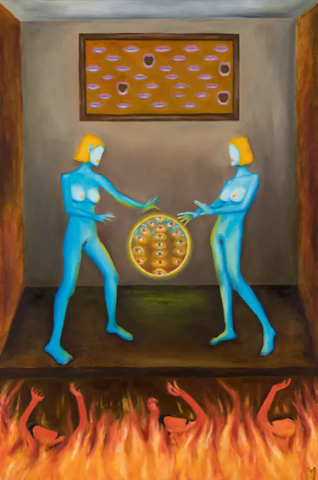 Concentration — 120 × 80 cm · Oil on canvas · 2023, painting by Valentyn Metyk