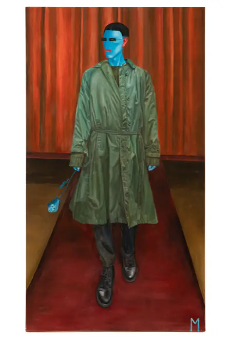Podium II — 180 × 100 cm · Oil on canvas · 2020, painting by Valentyn Metyk