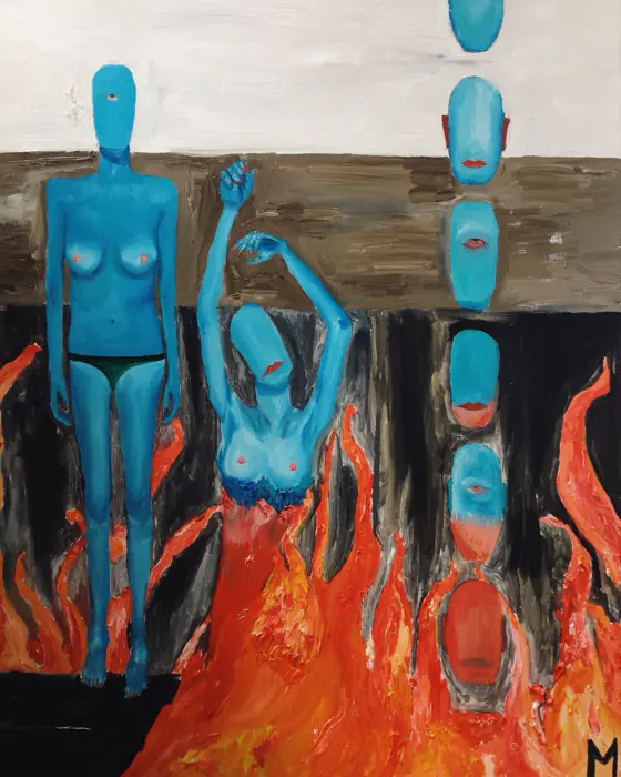 The Path — 80 × 100 cm · Oil on canvas · 2018, painting by Valentyn Metyk