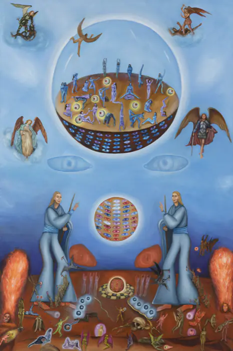 Creation of the Universe — 150 × 100 cm · Oil on canvas · 2024, painting by Valentyn Metyk