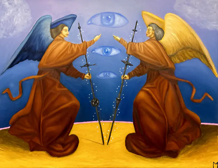 The Whole — 90 × 70 cm · Oil on canvas · 2024, painting by Valentyn Metyk