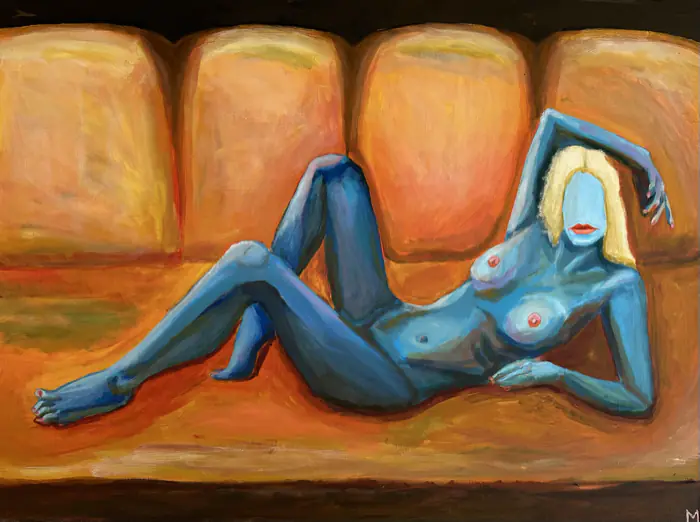 Femininity — 60 × 40 cm · Acrylic on canvas · 2023, painting by Valentyn Metyk
